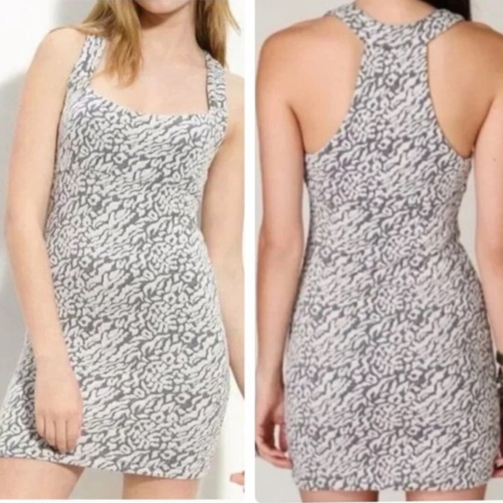 Free People Animal Print Jacquard Mini Dress – XS